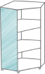 Corner bookcase